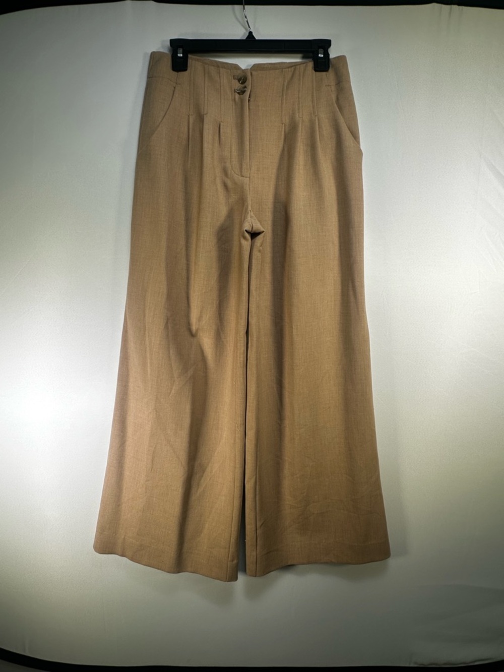 Anthropologie Maeve Beige-Tan High Waist Trousers